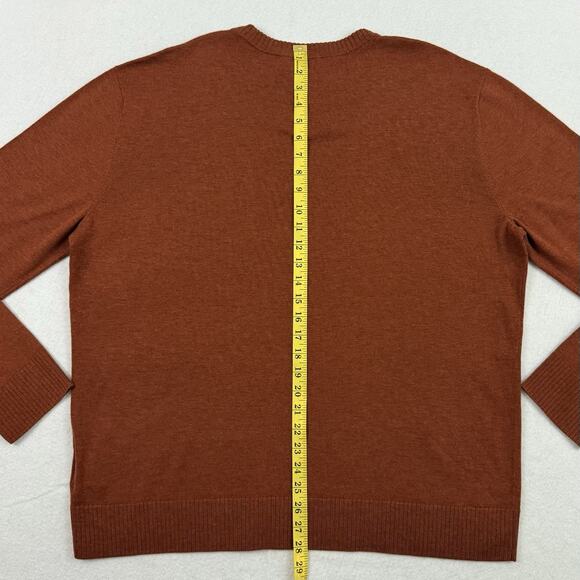 Smartwool Sparwood Sweater Men’s XXL Rust Brown Merino Wool Crewneck NWT - Picture 6 of 11